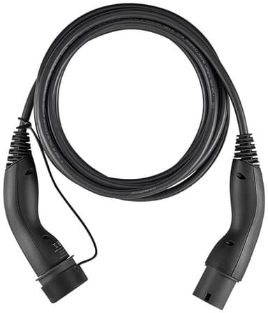 Laddkabel Typ 2, upp till 7,4 kW, 5 m, svart