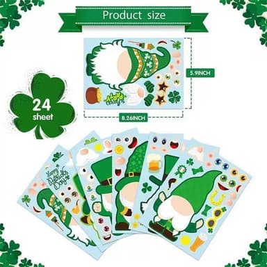 St Patrick's Day klistermärken 24-pack Flerfärgad