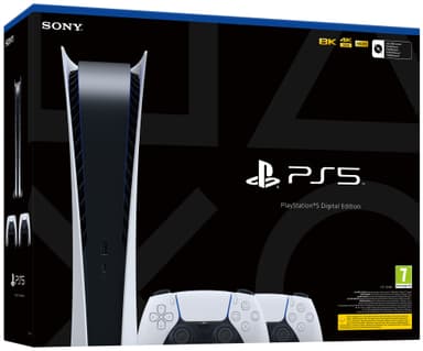 PlayStation 5 Digital Edition + 2x DualSense-kontroller (paket)