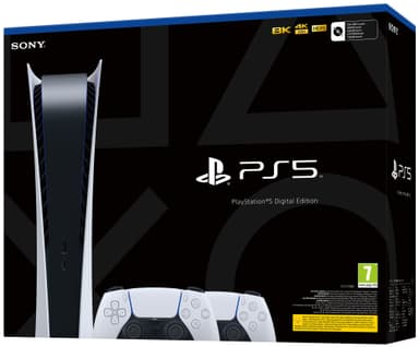 PlayStation 5 Digital Edition 2x DualSense kontroller paket
