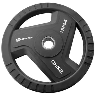 Master Fitness PU Plates Pro, Viktskiva Gummerad 25 kg
