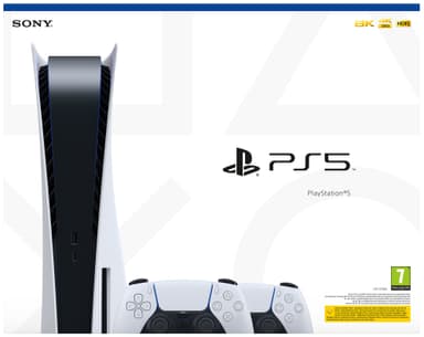 PlayStation 5 + 2x DualSense-kontroller (paket)