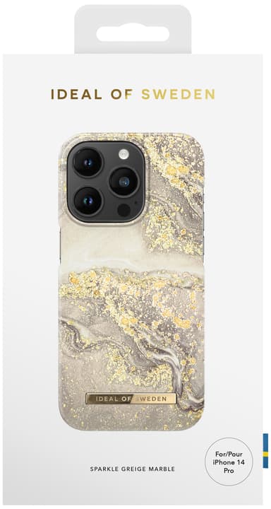 IDEAL OF SWEDEN iPhone 14 Pro fodral (spark greige marble)