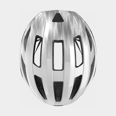 Abus Macator White Silver, Cykelhjälm Silver M