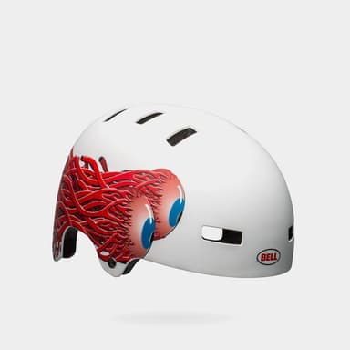 Bell Local Matte White Eyes, Cykelhjälm Vit Large