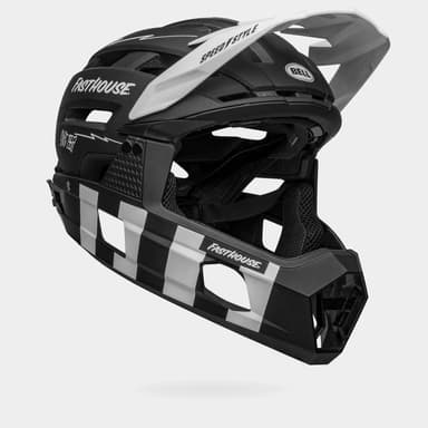 Bell Super Air R MIPS Fasthouse Matte Black/White, Cykelhjälm Svart Large