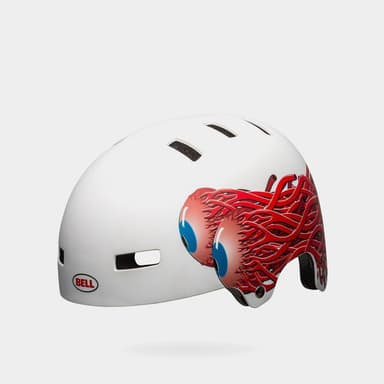 Bell Local Matte White Eyes, Cykelhjälm Vit Large