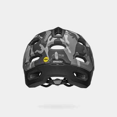 Bell Super DH Spherical MIPS Matte/Gloss Black Camo, Cykelhjälm Grå Large