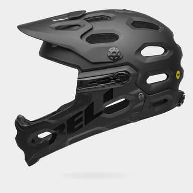 Bell Super 3R MIPS Matte Black/Grey, Cykelhjälm Svart Large