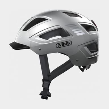 Abus Hyban 2.0 Signal Silver, Cykelhjälm Silver XL