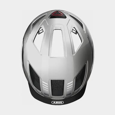 Abus Hyban 2.0 Signal Silver, Cykelhjälm Silver XL
