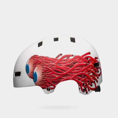 Bell Local Matte White Eyes, Cykelhjälm Vit Large