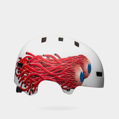 Bell Local Matte White Eyes, Cykelhjälm Vit Large