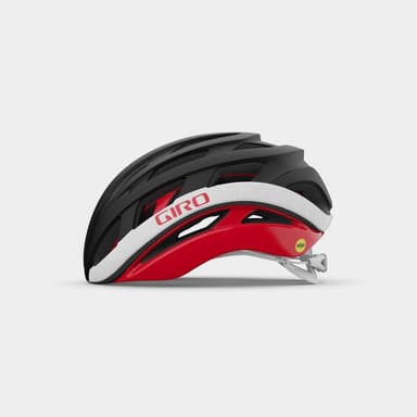 GIRO Helios Spherical MIPS Matte Black/Red, Cykelhjälm Svart Large