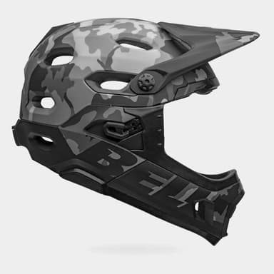 Bell Super DH Spherical MIPS Matte/Gloss Black Camo, Cykelhjälm Grå Large
