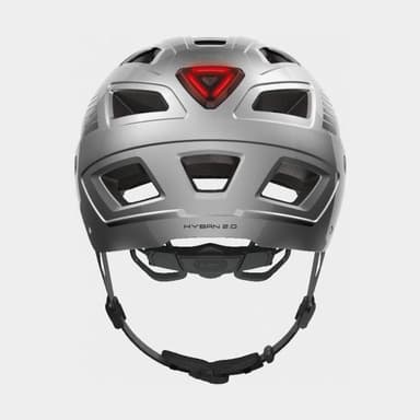 Abus Hyban 2.0 Signal Silver, Cykelhjälm Silver XL