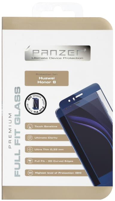 Panzer Full-Fit skärmskydd Huawei Honor 8 (blå)