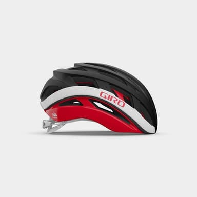 GIRO Helios Spherical MIPS Matte Black/Red, Cykelhjälm Svart Large