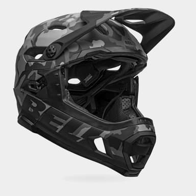 Bell Super DH Spherical MIPS Matte/Gloss Black Camo, Cykelhjälm Grå Large