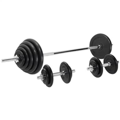 Gorilla Sports Skivstång Hantlar GUMMI - 100kg