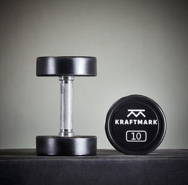 Kraftmark Runda Hantlar PU, Hantlar Gummi 32,5 kg