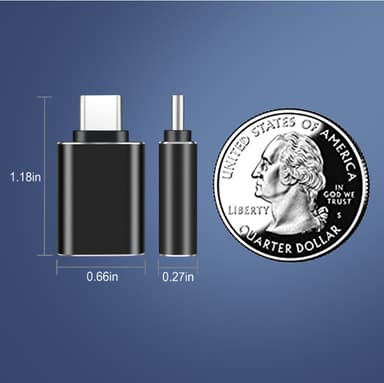 USB-C till USB 3.1-adapter Svart