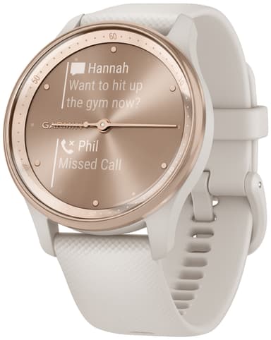 Garmin Vivomove Trend hybridklocka (kräm/persikaguld)