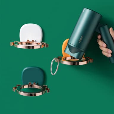 Hårtorkhållare 2-pack Vit