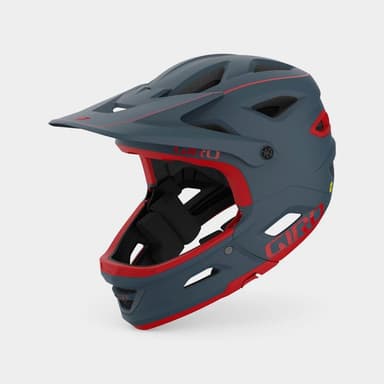 GIRO Switchblade MIPS Matte Portaro Grey/Red, Cykelhjälm Grå M