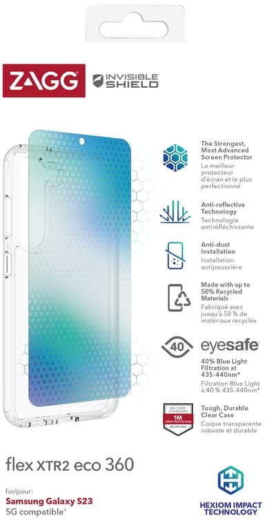 Zagg Flex XTR2 Eco 360 Samsung S23 skal- och skärmpaket