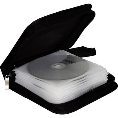 MediaRange CD-väska 24 CDs/DVDs/Blu-rays Nylon Svart 1