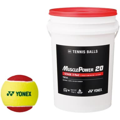 Yonex Muscle Power 20 Röd Kids, Tennisbollar
