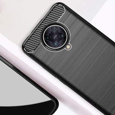 Stöttåligt Armor Carbon TPU-skal Xiaomi Poco F2 Pro - Röd