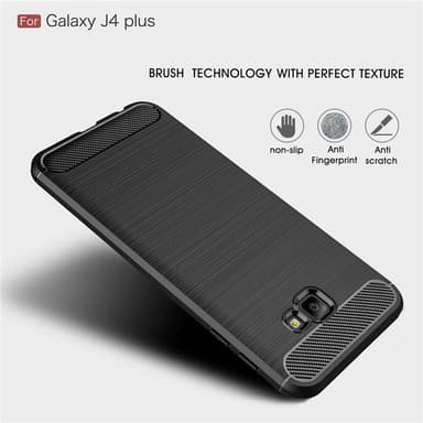 Stöttåligt Armor Carbon TPU-skal Samsung J4 Plus - Röd