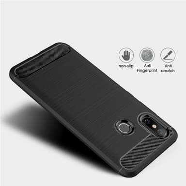 Stöttåligt Armor Carbon TPU-skal Xiaomi Mi 8 - Röd