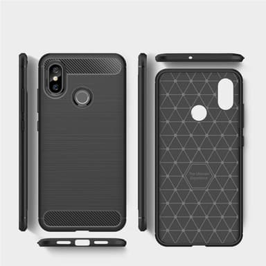 Stöttåligt Armor Carbon TPU-skal Xiaomi Mi 8 - Röd