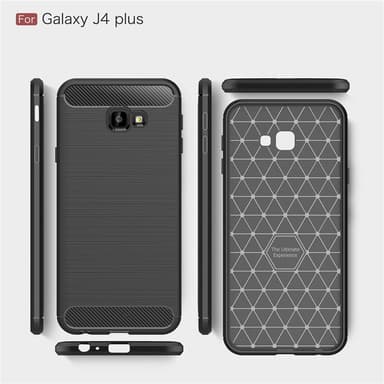 Stöttåligt Armor Carbon TPU-skal Samsung J4 Plus - Röd