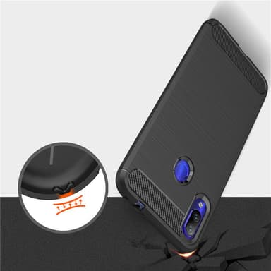 Stöttåligt Armor Carbon TPU-skal Xiaomi Redmi Note 7 - Grå