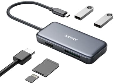 Anker Premium 5-i-1 USB-C hubb