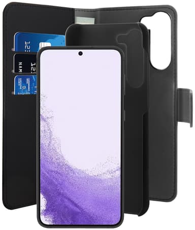 Puro Samsung Galaxy S23 2-i-1 plånboksfodral (svart)