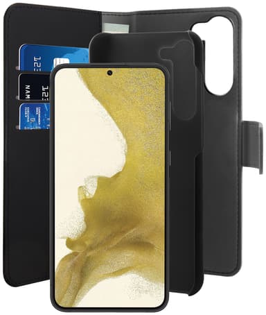Puro Samsung Galaxy S23+ 2-i-1 plånboksfodral (svart)
