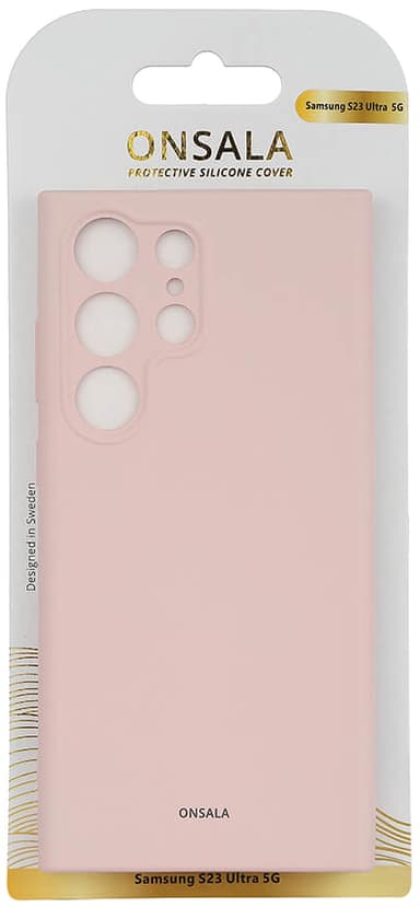 Onsala Samsung Galaxy S23 Ultra silikonfodral (rosa)