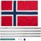 tectake Aluminium Flaggstång - Norge