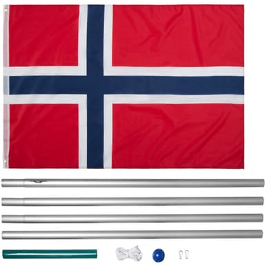 tectake Aluminium Flaggstång - Norge