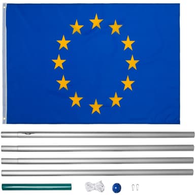 tectake Aluminium Flaggstång - Europa