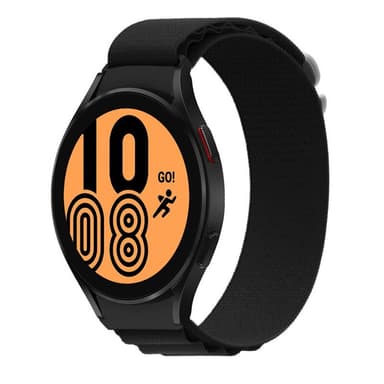 Artic Elastiskt nylon Armband Samsung Galaxy Watch 4 (44mm) - Svart