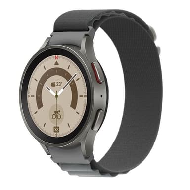 Artic Elastiskt nylon Armband Samsung Galaxy Watch 5 Pro (45mm) - Grå