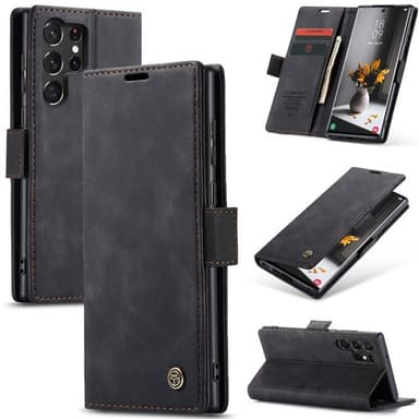 CaseMe Smart Magnet FlipCase Samsung Galaxy S23 Ultra - Svart