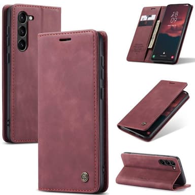 CaseMe Smart Magnet FlipCase Samsung Galaxy S23 Plus - Vinröd