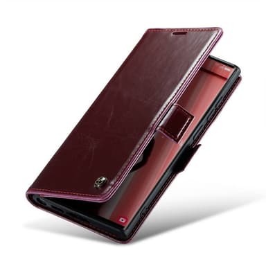CaseMe mobilplånbok 3-kort Samsung Galaxy S23 Ultra - Vinröd